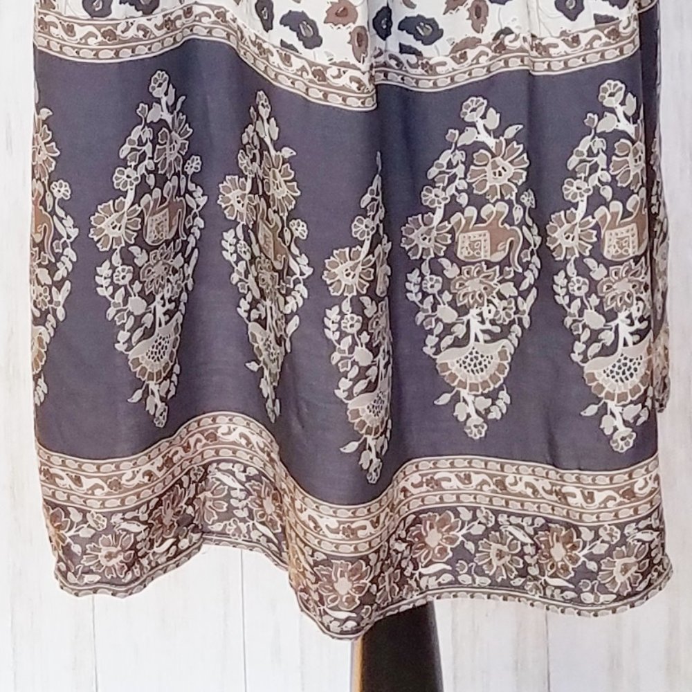 Summer Beach Coverup Spaghetti Strap Dress Brown - Picture 4 of 8